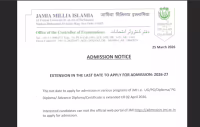 JMI registration window 2026 deadline extended: Check direct link to apply here