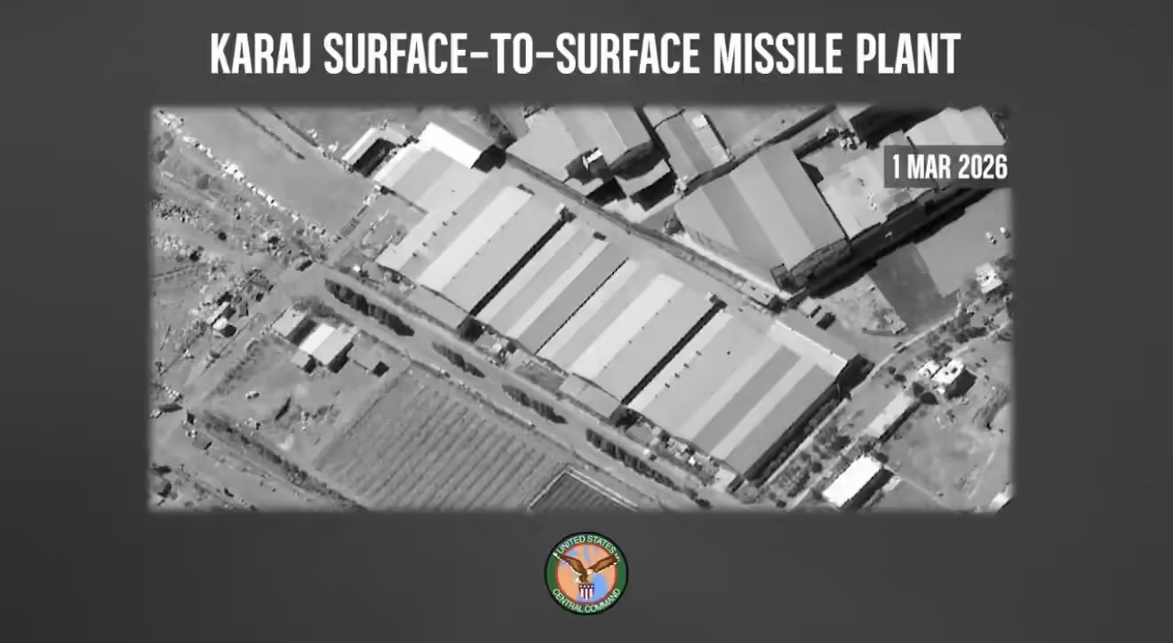 Karaj Missile Plant Strike: US hits Iran's Karaj surface-to-surface missile plant; satellite images show before-and-after impact