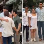 Aamir Khan’s daughter Ira Khan, Nupur Shikhare greet Gauri Spratt with warm hugs; Junaid Khan joins for a family picture |