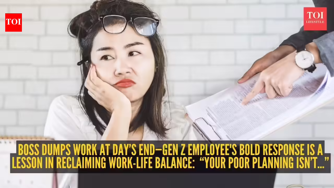 Boss dumps work at day’s end—Gen Z employee's bold response is a lesson in reclaiming work-life balance: “Your poor planning isn’t...” |