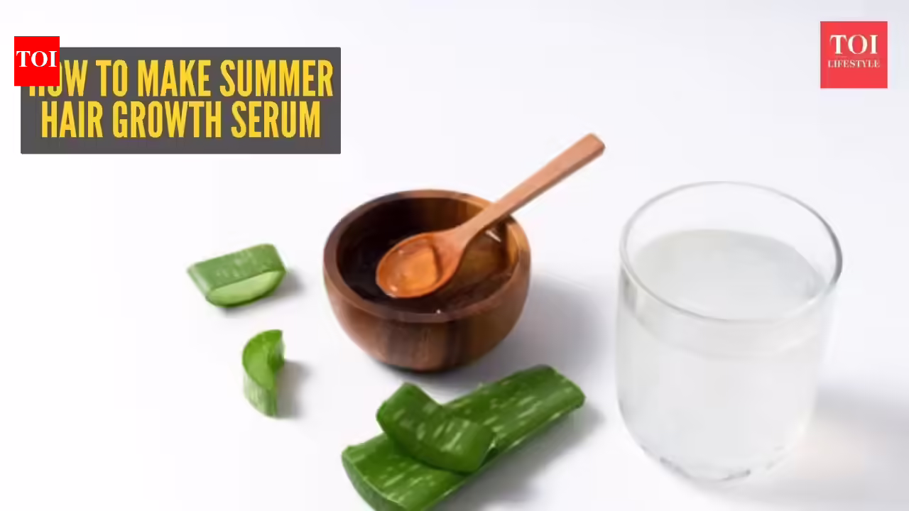 How to make Korean summer hair growth aloe vera and rice water serum at home