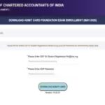 ICAI CA Foundation May 2026 admit card released at eservices.icai.org: Direct link to download hall ticket here