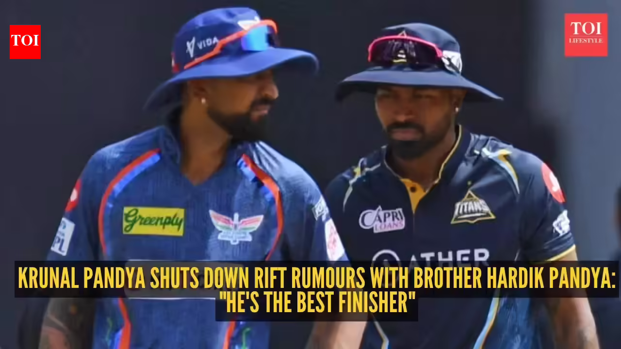 Krunal Pandya: IPL 2026 drama explained: Krunal Pandya shuts down rift rumours with brother Hardik Pandya: "He's the best finisher" |