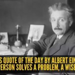 Success quote of the day by Albert Einstein: "A clever person solves a problem, a wise person..." |