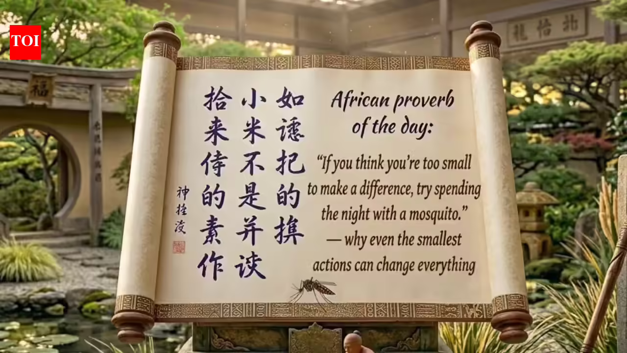 African proverb of the day: “If you think you’re too small to make a difference, try spending the night with…”— why even the smallest actions can change everything |