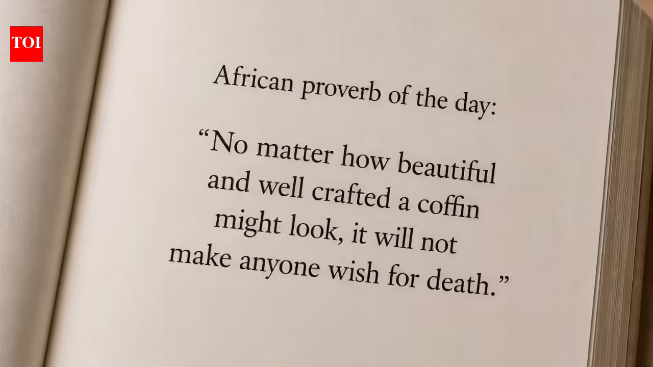 African proverb of the day: "No matter how beautiful and well crafted a coffin might look, it will not make anyone wish for death." — the old saying that still says a lot about modern life |
