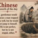 Chinese proverb of the day: “A gentleman would rescue a man trapped in a well, but he would not…” — the proverb explains why helping everybody can sometimes destroy you |