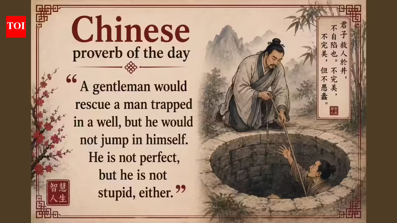 Chinese proverb of the day: “A gentleman would rescue a man trapped in a well, but he would not…” — the proverb explains why helping everybody can sometimes destroy you |