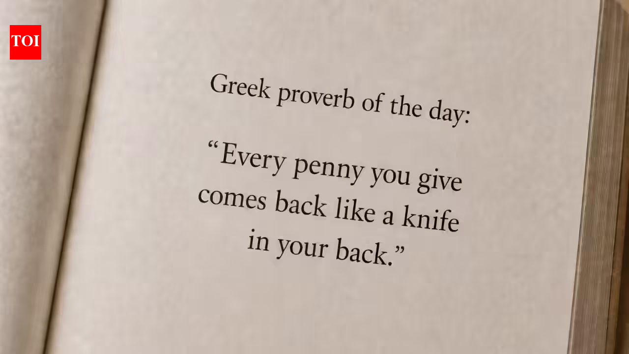Greek proverb of the day: “Every penny you give comes back like a knife in your back.”