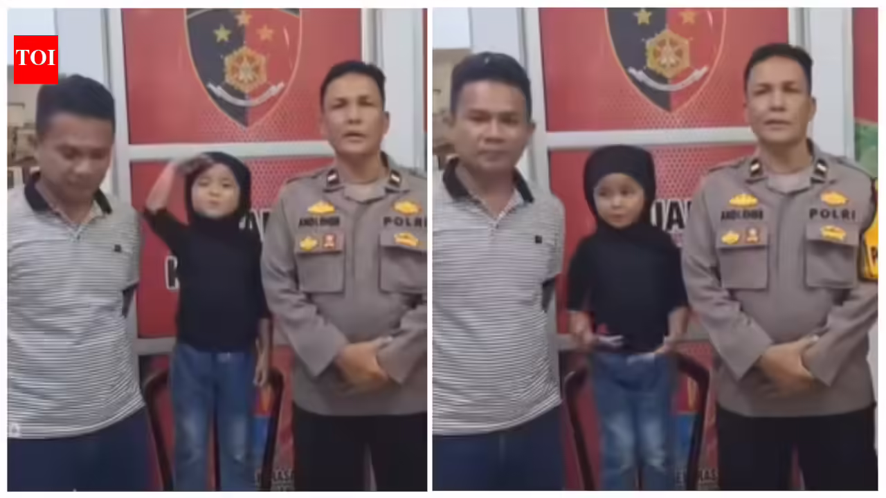Indonesia Viral News: Lost 5-year-old girl's chill reaction at police station was totally unbelievable ! Here’s the full viral story