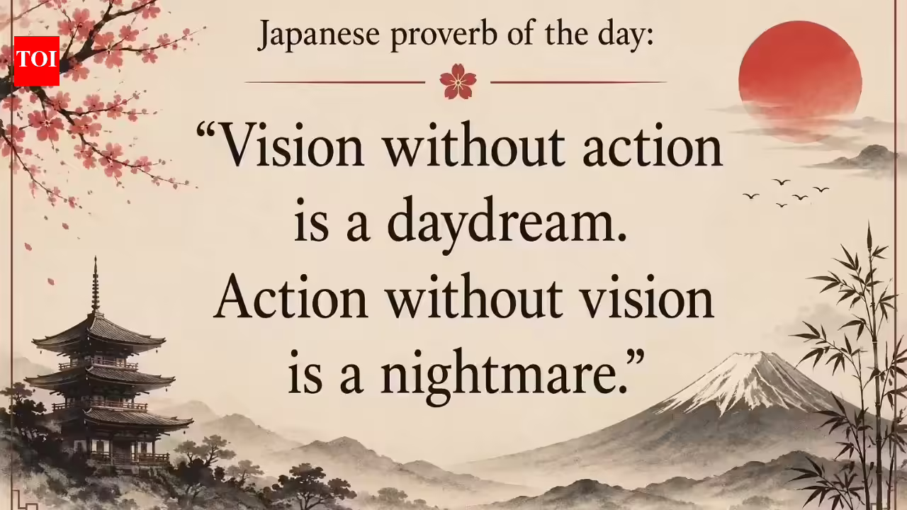 Japanese proverb of the day: “Vision without action is a daydream. Action without vision is...” |