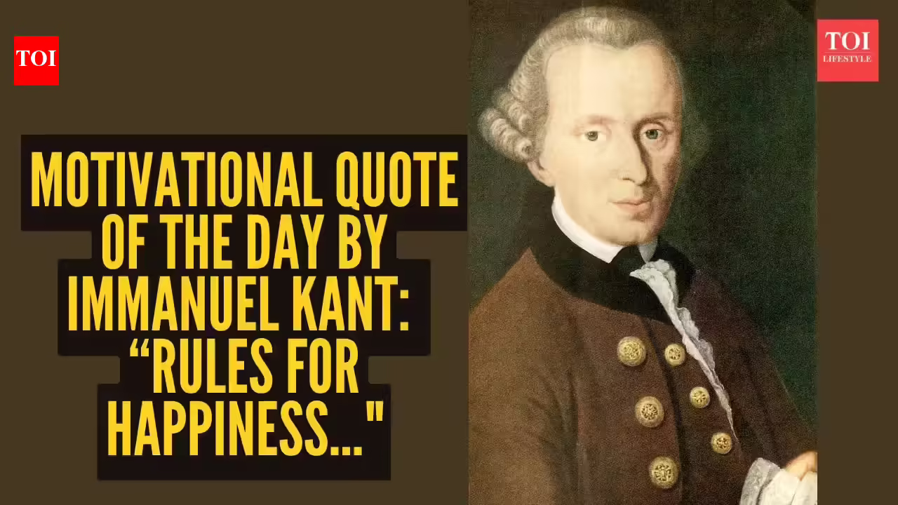 Motivational quote of the day by Immanuel Kant: “Rules for happiness..."
