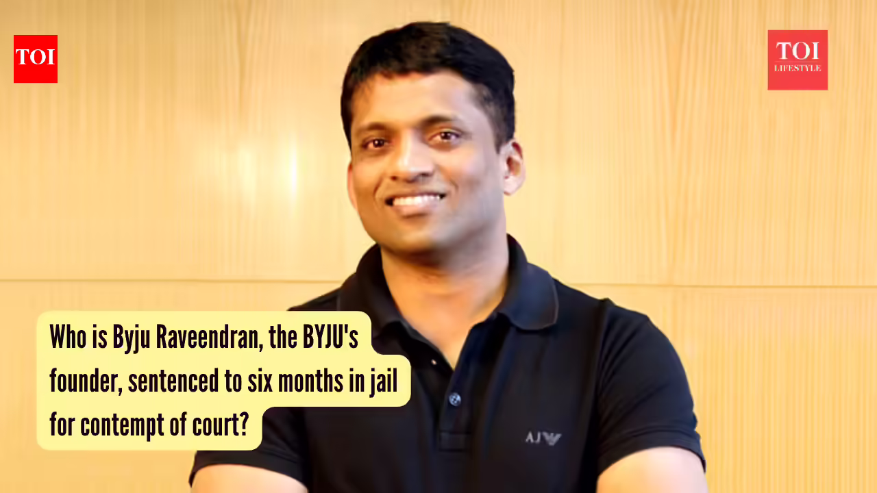 Who is Byju Raveendran, the BYJU's founder, sentenced to six months in jail for contempt of court? |