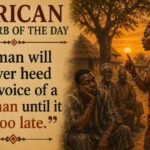 African proverb of the day: “A man will never heed the voice of a woman until it is too late.” |