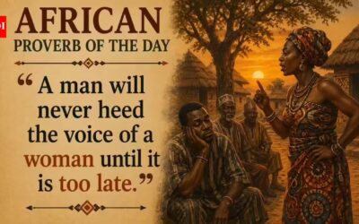 African proverb of the day: “A man will never heed the voice of a woman until it is too late.” |