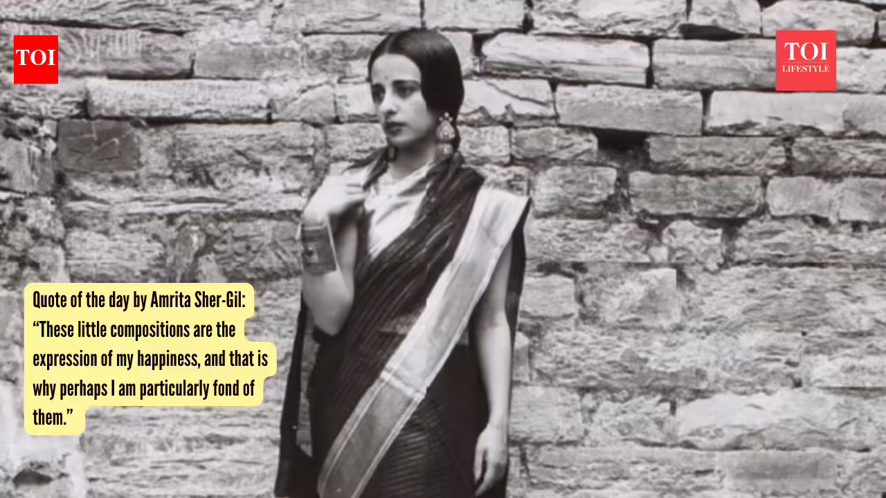 Amrita Sher Gil Quote: Quote of the day by Amrita Sher-Gil: “These little compositions are the expression of my happiness, and that is why perhaps I am particularly fond of them”