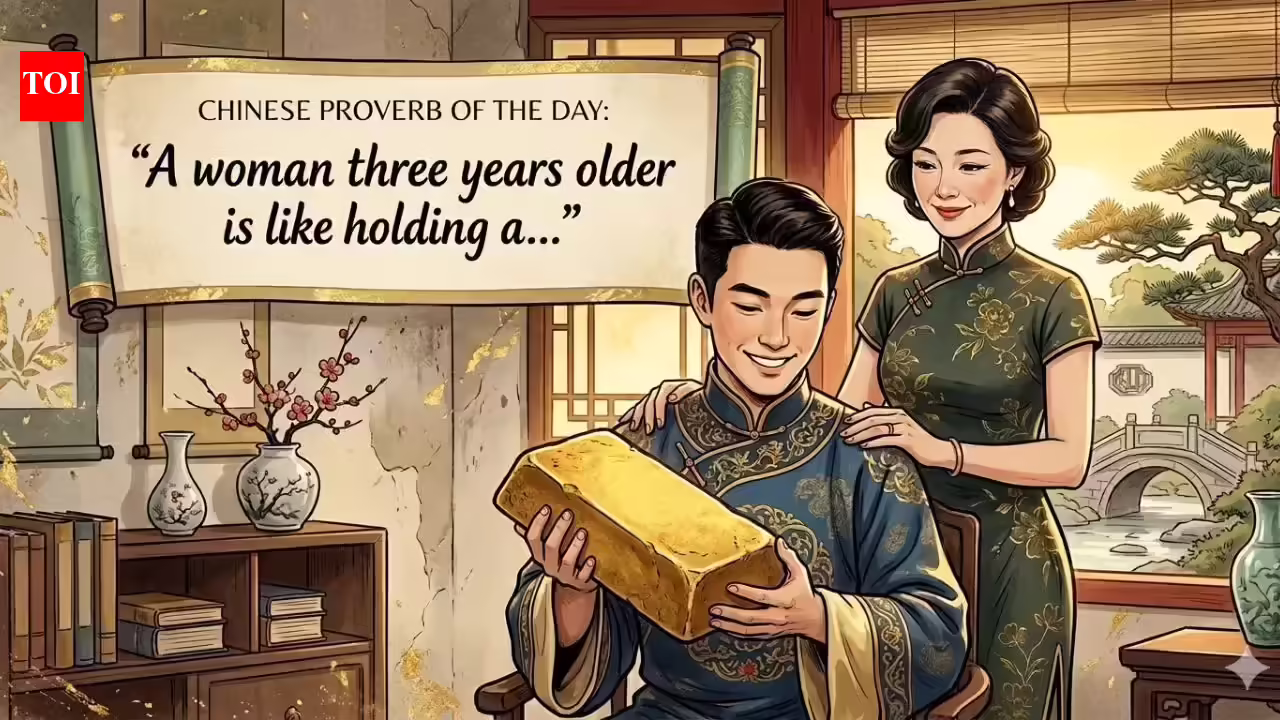 Chinese proverb of the day: “A woman three years older is like holding a...” |