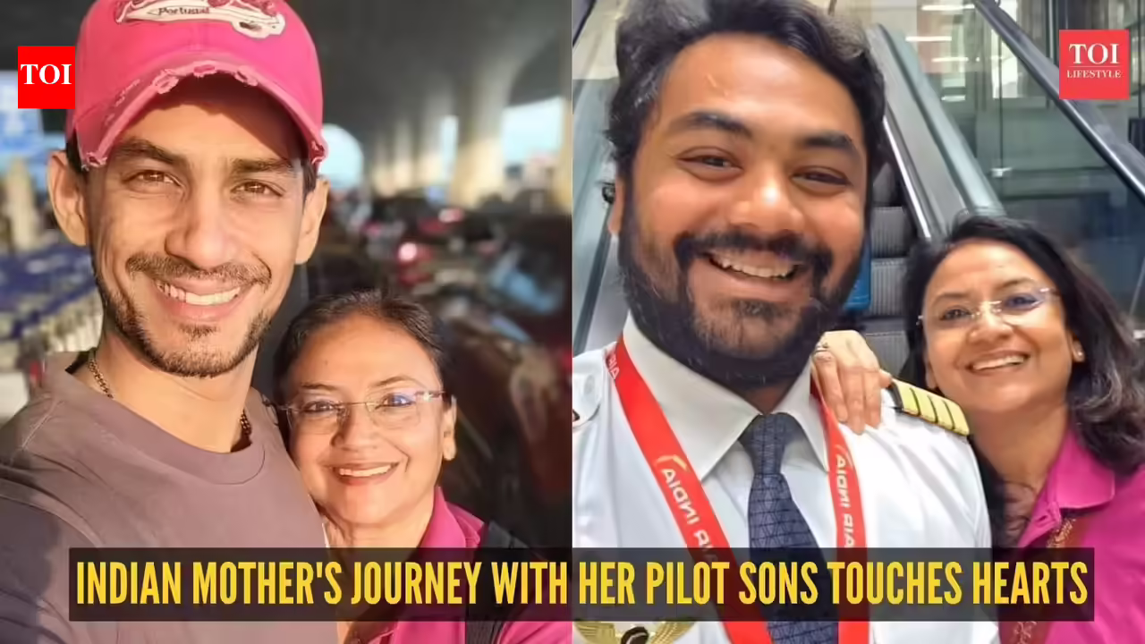 Indian Mother Journey: ‘Dropped off by one son, flown home by another’: Indian mother's journey with her pilot sons touches hearts