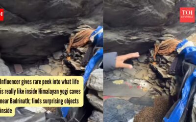 Influencer gives rare peek into what life is really like inside Himalayan yogi caves near Badrinath; finds surprising objects inside