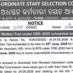 OSSSC RI, ARI exam postponed due to NEET UG 2026: Check new date and fresh Admit Card details