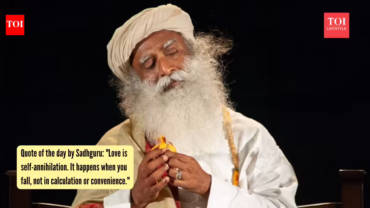 Sadhguru Quotes: Quote of the day by Sadhguru: "Love is self-annihilation. It happens when you fall, not in calculation or convenience."