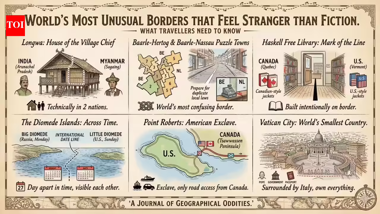 World's most unusual borders that feel stranger than fiction; what travellers need to know