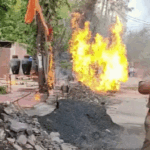 इंदौर: गैस पाइपलाइन में बड़ा ब्लास्ट, 4 लोग घायल; धमाके से इलाके में मची अफरा-तफरी | indore gas pipeline blast injured vijay nagar explosion news indore blast today pipeline leakage