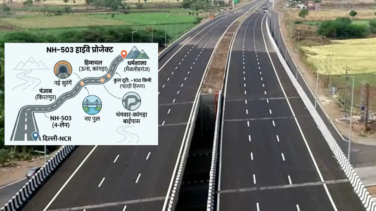 दिल्ली-NCR से धर्मशाला सिर्फ 6 घंटे में, इस हाइवे से बदलेगी तस्वीर, हरियाणा-पंजाब-हिमाचल को भी फायदा